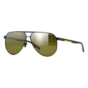 A0719Z New PORSCHE DESIGN Black Polarised Aviator P8983 A Sunglasses Women